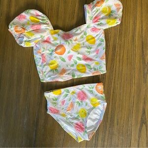 Pink Desert lemon grapefruit two piece swimsuit